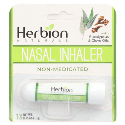 Herbion Naturals, Naturals, носовой ингалятор, без лекарств, 1,3 г (0,05 унции)