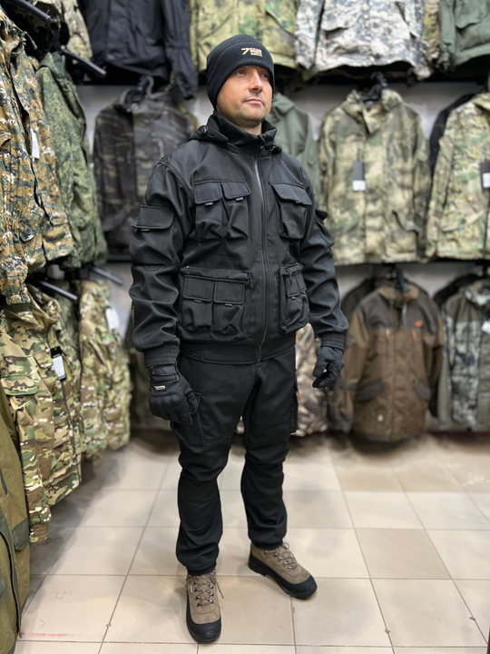 Костюм Горка 8 на флисе, Черный