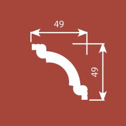 Карниз Ecopolymer, 49x49 мм