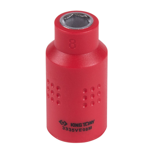 KING TONY (3335VE08M) Головка торцевая диэлектрическая шестигранная 3/8", 8 мм