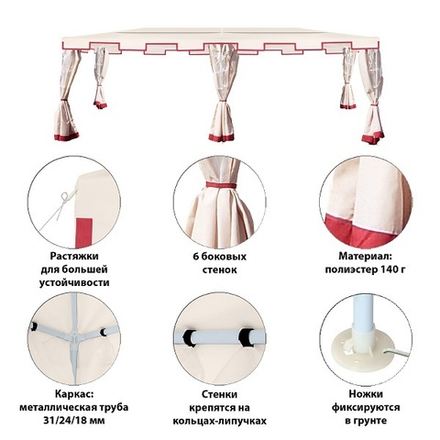 Тент садовый Green Glade 1049 3х6м, полиэстер