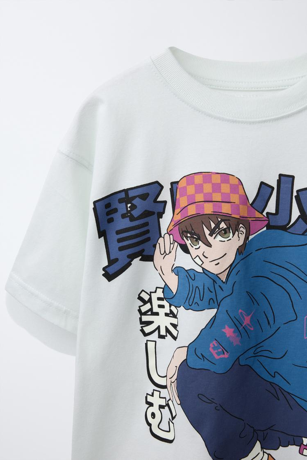 ZARA ФУТБОЛКА С ПРИНТОМ, СВЕТЛО-ЗЕЛЕНЫЙ