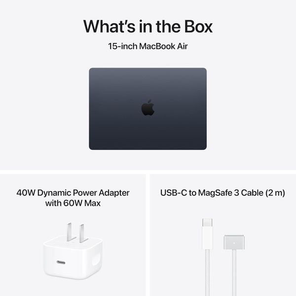 Ноутбук Apple MacBook Air 15 2026 MDVN4LL/A (M5 10-Core, GPU 10-Core, 24 ГБ, 1 ТБ), полуночный черный