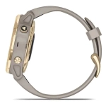 Спортивные наручные часы Garmin Fenix 6s Pro Solar золотистый с песочным ремешком 010-02409-11
