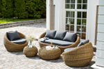 "Барселона" лаунж-зона из искусственного ротанга, цвет соломенный