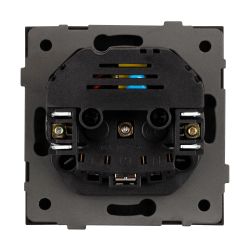 Механизм розетки с USB зарядкой SCT-TENDO-MUAC-PL-GR (230V, 16A) (Arlight, Графитовый) 054088