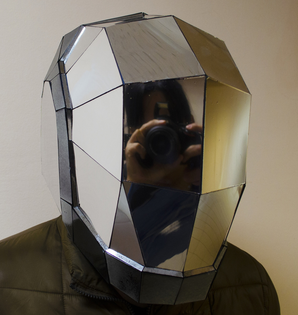 Зеркальный Шлем Daft Punk серебро