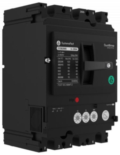 Автоматический выключатель в литом корпусе Systeme Electric SPC100N063L3DF