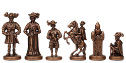Manopoulos Шахматы бронзовые Рыцари Средневековья