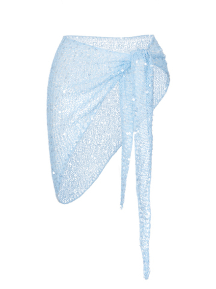 Вязаный платок Heaven Blue голубой