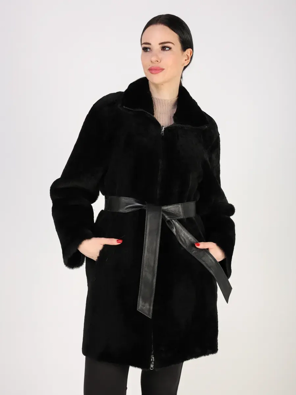 Дубленка зимняя шуба натуральная двухсторонняя