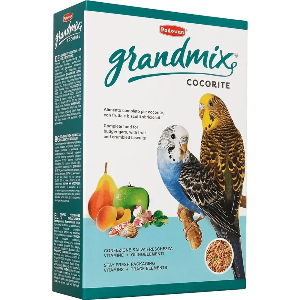 Padovan grandmix cocorite корм для волнистых попугаев комплексный основной - 1 кг