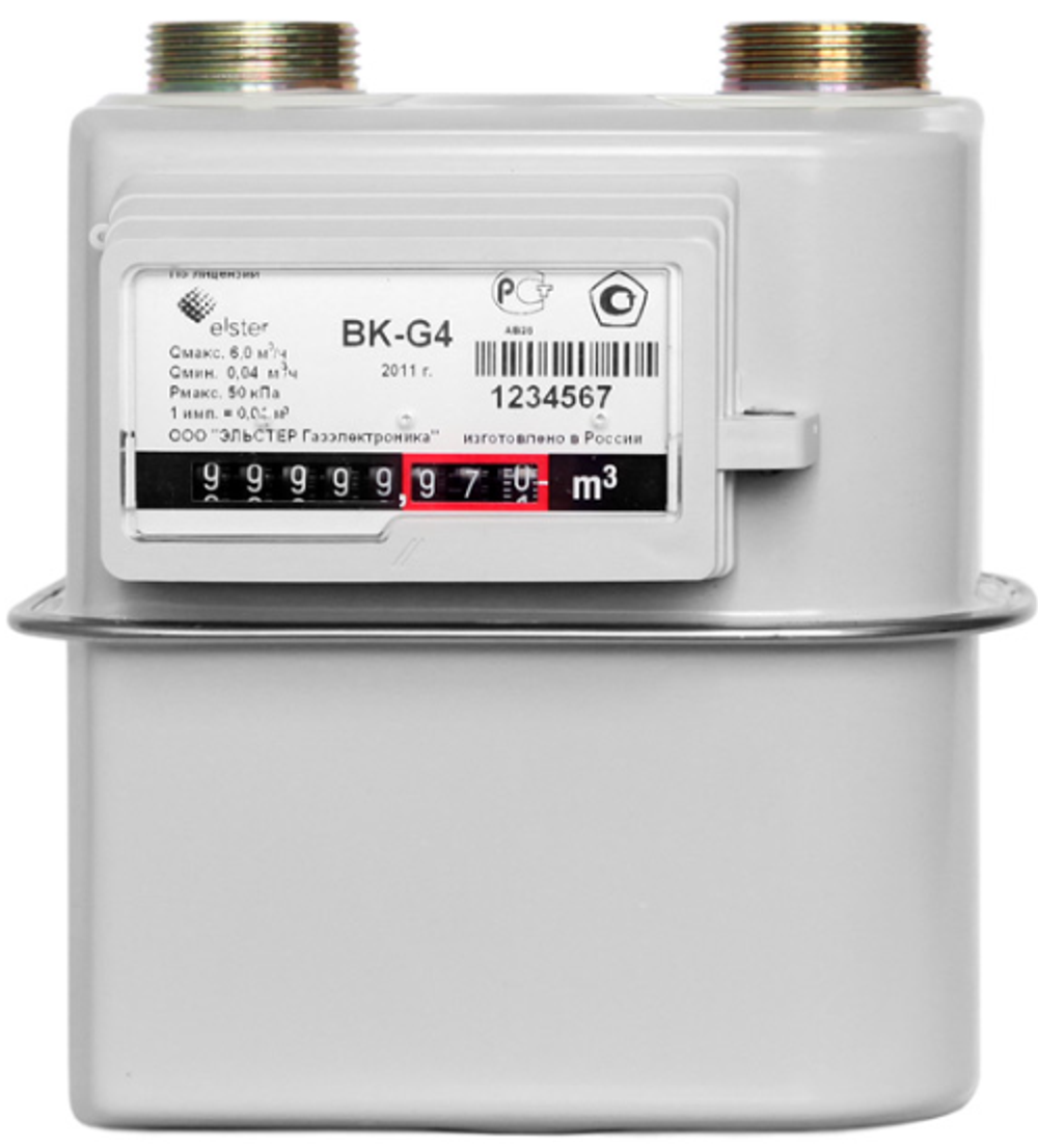 Счетчик газа BK-G4 левый