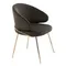 Стул Lime, черный микровелюр с золотыми ножками