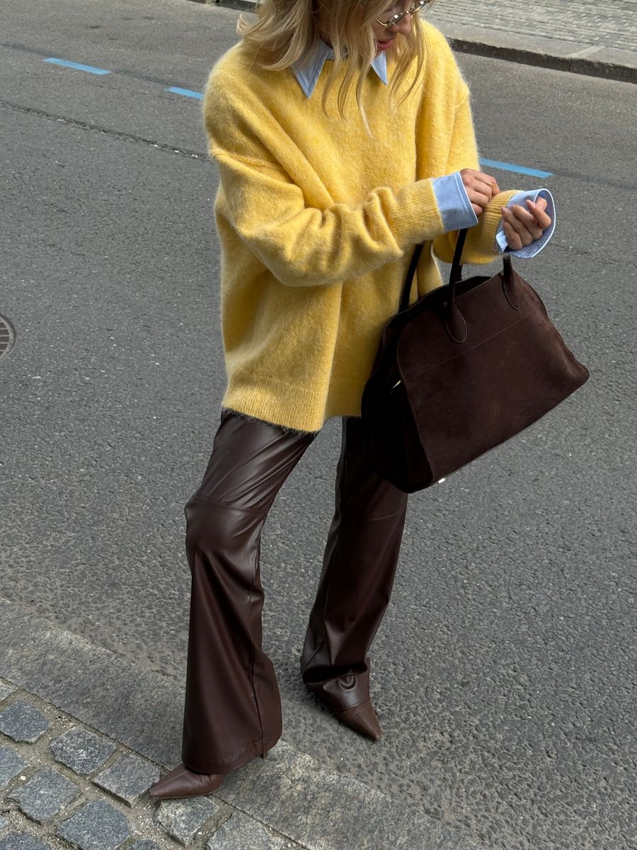 Джемпер альпака желтый