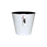 Горшок для цветов InGreen London D160 мм, 1,6 л, с дренажной вставкой, белый