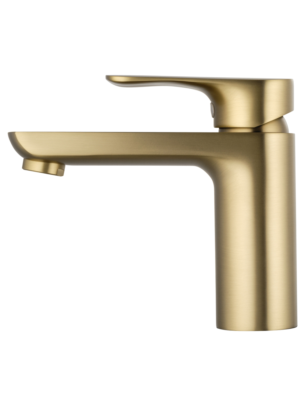 Смеситель для раковины WONZON & WOGHAND Line, Брашированное золото (WW-A40732-BG)