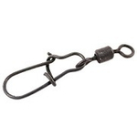 Вертлюг с карабином Intech Quick Lock Snap Rolling Matt black №01 25кг 5шт Dia wire 0.6мм с застежкой Nice