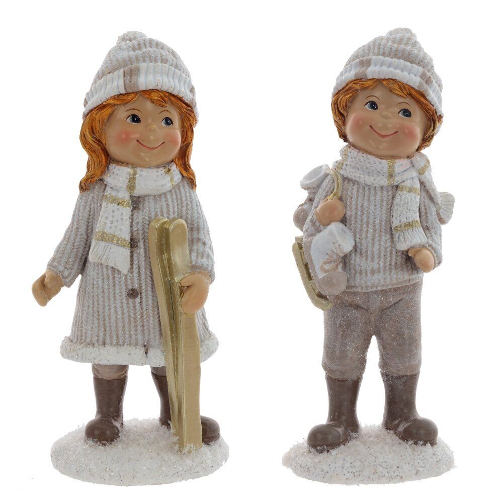 GAEM Фигурка декоративная "Мальчик/Девочка", L8 W7 H18 см, 2в.