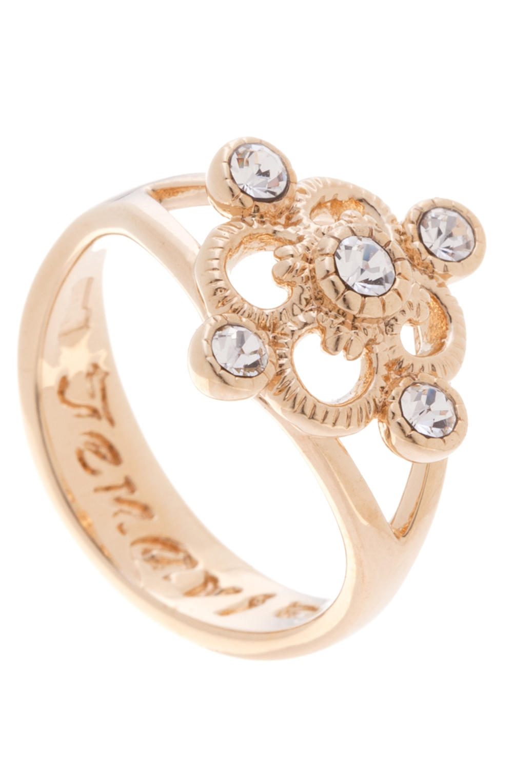 "Рассама" кольцо в золотом покрытии из коллекции "Marella" от Jenavi