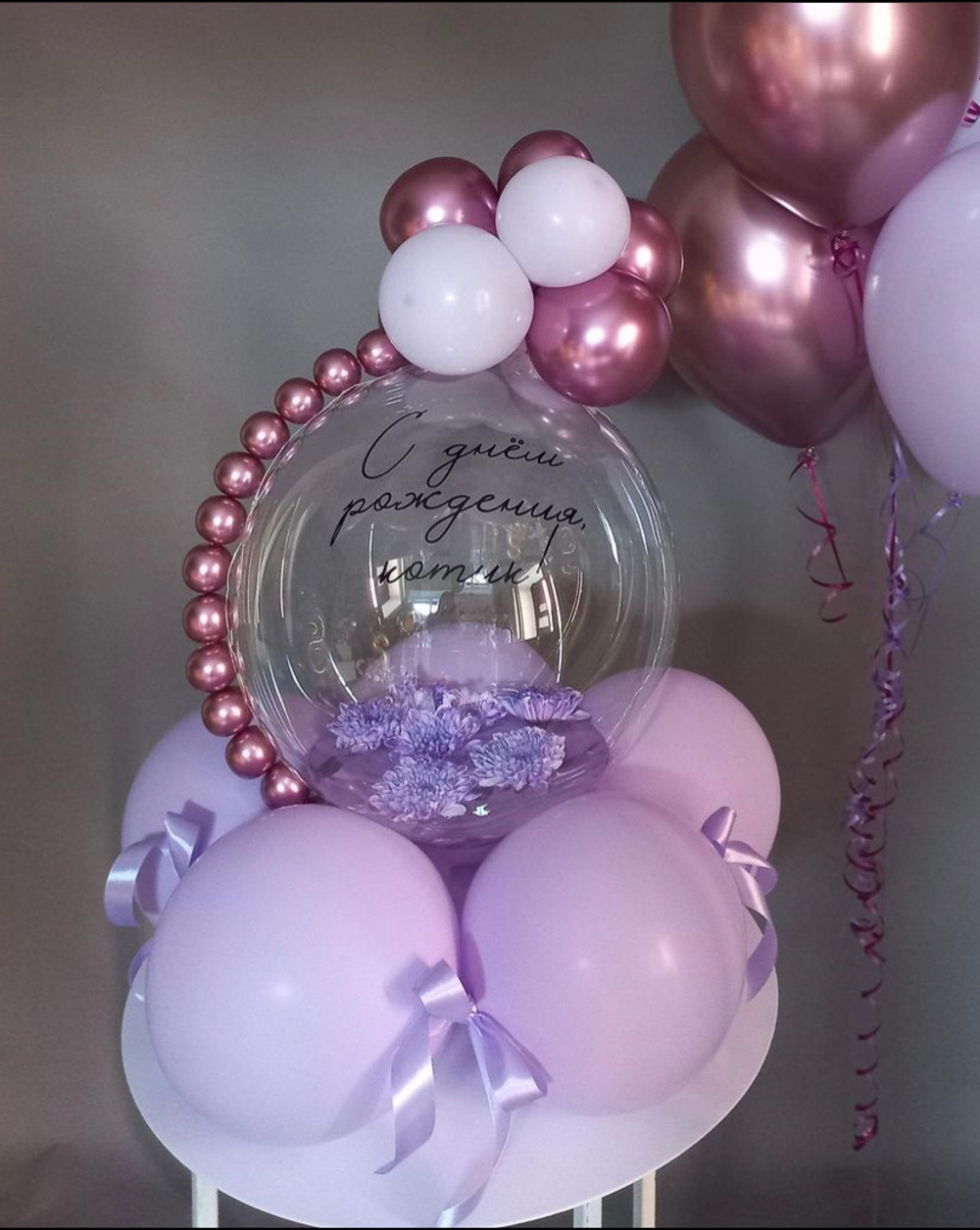 Цветы в шаре на воде