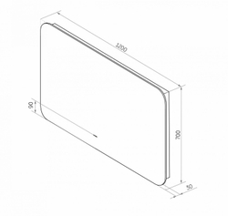 Зеркало с подсветкой ART&MAX Ravenna AM-Rav-1200-700-DS-F