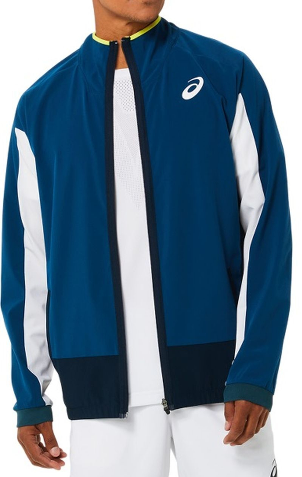 Мужская теннисная кофта Asics Men Match Jacket - mako blue/brilliant white