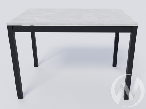 Стол Турин (опоры черный/ЛДСП дуб крафт белый; кромка дуб крафт белый)