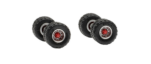 Комплект колес с внедорожными шинами 11,00 x 20 со стальными дисками, сдвоенные шины для прицепов/буксируемых колес (комплектация: 2 оси)