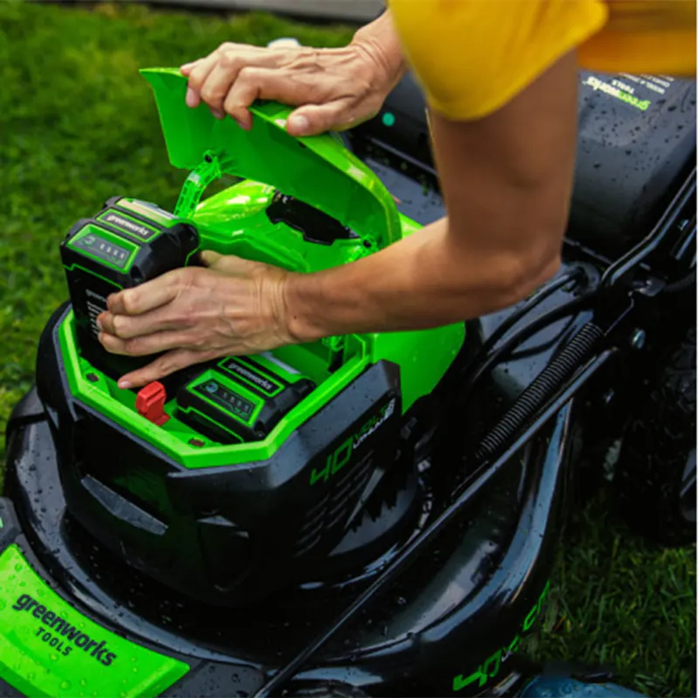 Аккумуляторная газонокосилка Greenworks GD40LM46SP 40В (1 x 6 Ач, ЗУ) нож 46 см, 2506807UF