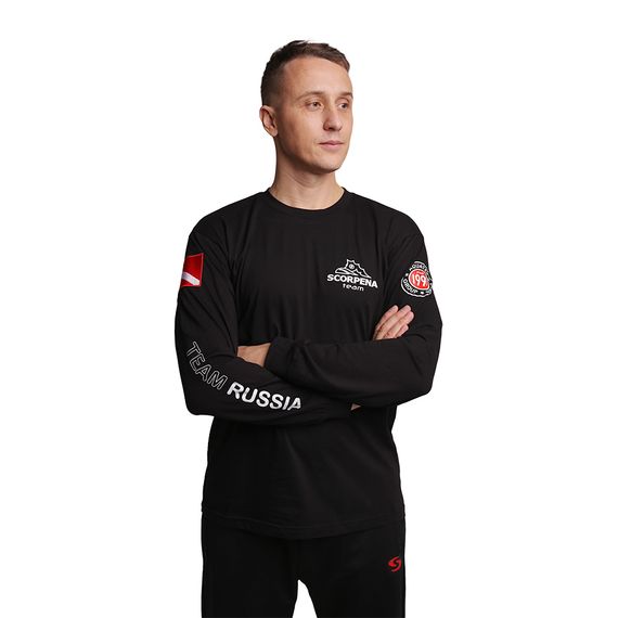 Футболка Scorpena Team с длинным рукавом черная