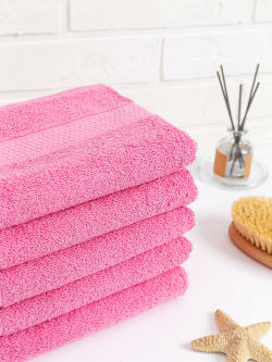 Полотенце махровое, г/к, 40х70, арт. 40-70 BS, 460 гр/м2, цвет: 105-ярко-розовый,