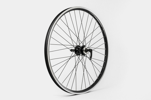 Колесо заднее 27,5" HOGGER двойной обод пистон.,черный, ДИСК трещ. эксц. промподш. черный, спица черный (Weinmann)