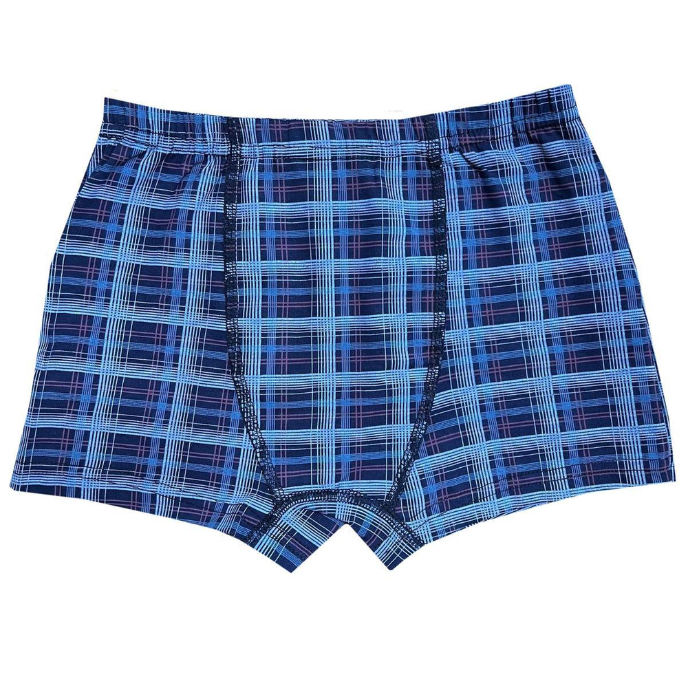 Трусы для мальчиков 13516 32 синий в клет. (ТрансТекс), 1 шт.