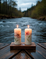 Трансфер переводной - декаль для свечей и гипса цветочки 019 А5