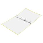 Папка на 4-х кольцах, 40мм, Бюрократ Neon, 700мкм, внутренний карман, корешок с карманом, салатовая