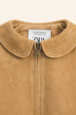 ZARA ЗАМШЕВАЯ КУРТКА - LIMITED EDITION, КОРИЧНЕВЫЙ
