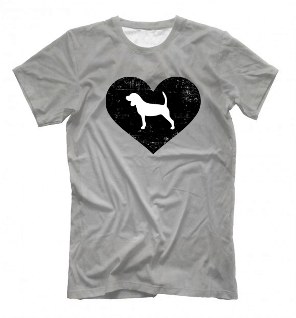 Футболка "Бигль в сердце"