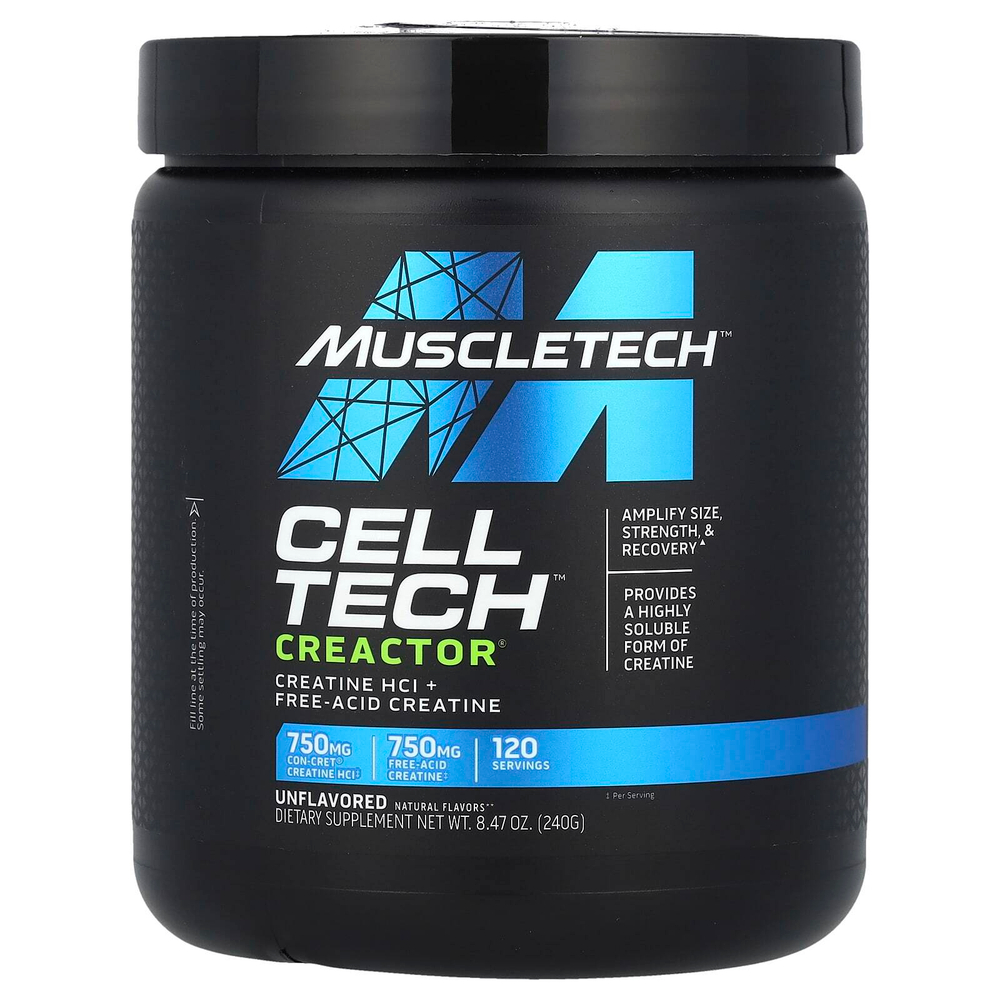 MuscleTech, Cell-Tech™ Creactor®, без добавок, 240 г (8,47 унции)