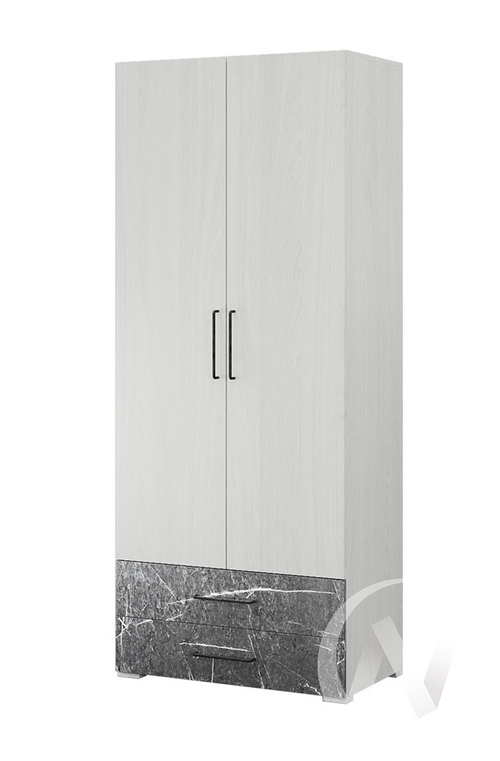 Шкаф 2-х створчатый Спальня Теана МДФ (ясень анкор светлый/мрамор дарк)