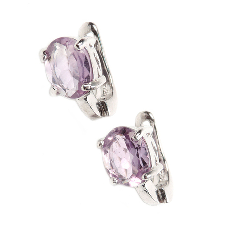 Серьги "Флёр" аметист