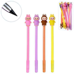 Карандаш ч/г вечный "Зубастик" 4цв. корп.а в ассортименте, ПВХ-упаковка (Mazari)