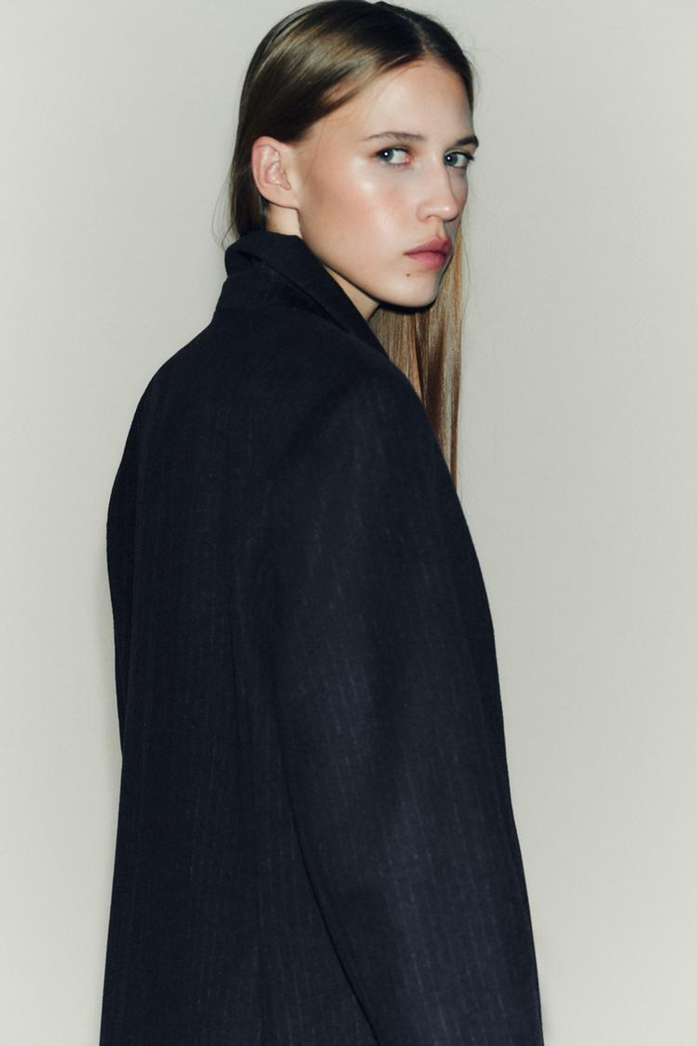 ZARA БЛЕЙЗЕР ИЗ ШЕРСТИ В ТОНКУЮ ПОЛОСКУ, ПОЛОСКИ