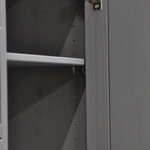 Буфет деревянный Лэйквью 155х41х202 см с подсветкой