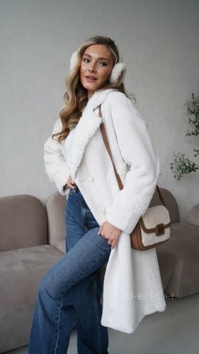 Шуба женская KRISTINA без утеплителя белый