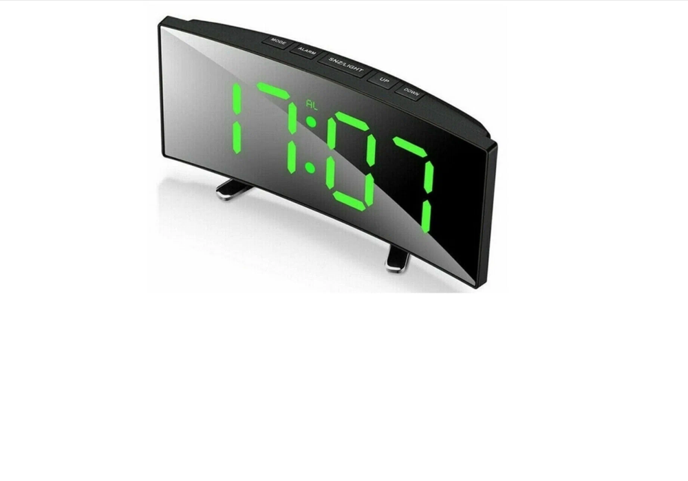 Часы зеркальные LED MIRROR NA-7816 зеленое свечение