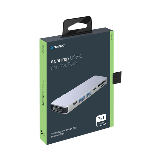 Мультипорт Deppa 73122 Type-C to 2xUSB 3.0 HDMI 2xType-C Card Reader