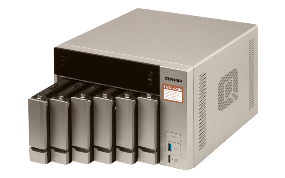 Сетевой RAID-накопитель  QNAP TVS-673e-8G