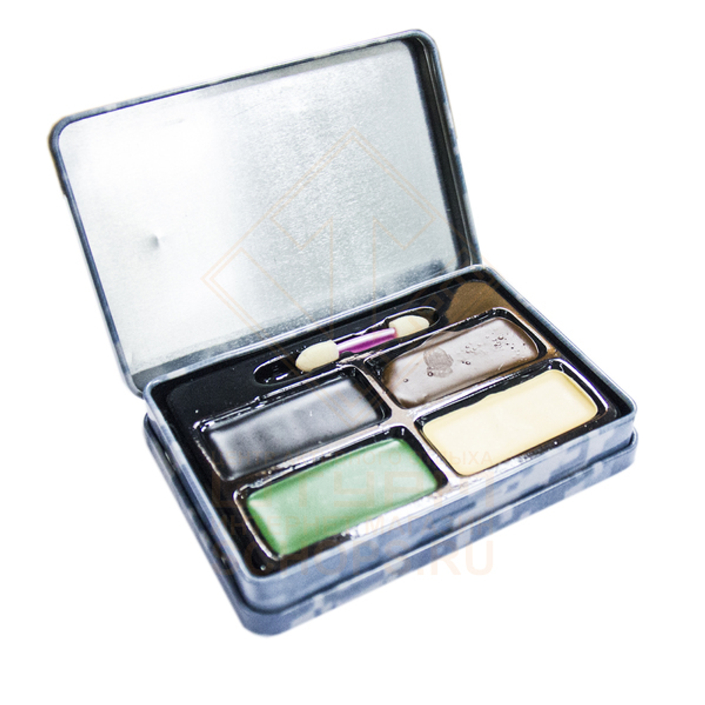 Грим камуфляжный CamoFace 4 color: Olive, Black, Tan, Brown
