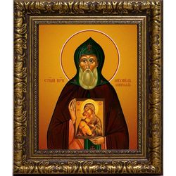 Михаил Сингелл, Константинопольский преподобный. Икона на холсте.